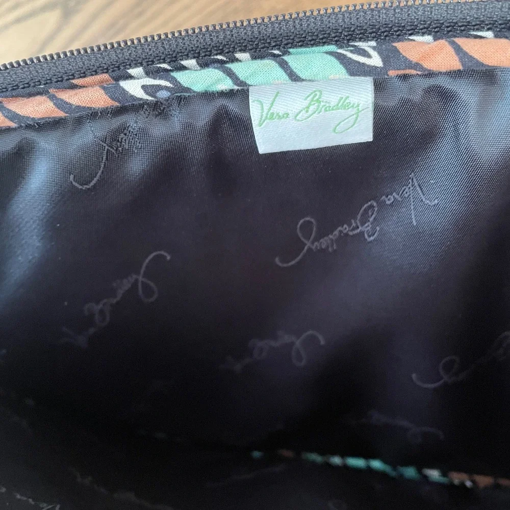 Vera Bradley Ziggy Zinnia Quilted Laptop Tablet Sleeve Case Teal Orange Black